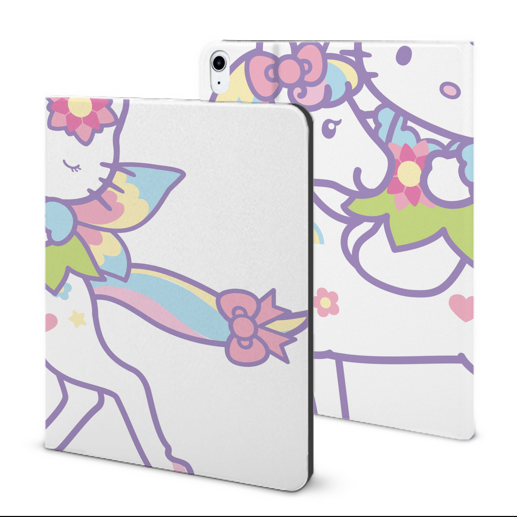 （画像用） Hello Kitty ハローキティ IPad ケース ブック型 PUレザー TPU 耐衝撃 軽量 薄型 ペン収納なし 全面保護 IPad 各モデル対応